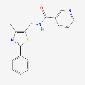 N-((4-methyl-2-phenylthiazol-5-yl)methyl)nicotinamide