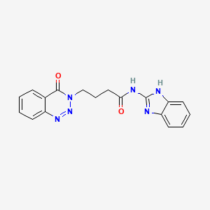 N-(1H-benzimidazol-2-yl)-4-(4-oxo-1,2,3-benzotriazin-3-yl)butanamide