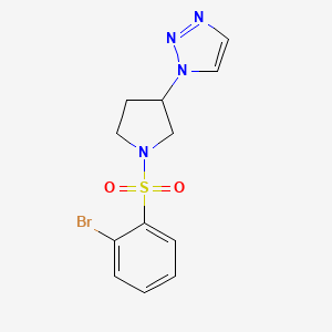 1-(1-((2-bromophenyl)sulfonyl)pyrrolidin-3-yl)-1H-1,2,3-triazole
