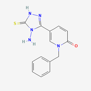 5-(4-amino-5-sulfanylidene-1H-1,2,4-triazol-3-yl)-1-benzylpyridin-2-one