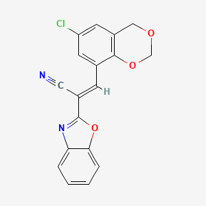 (E)-2-(benzo[d]oxazol-2-yl)-3-(6-chloro-4H-benzo[d][1,3]dioxin-8-yl)acrylonitrile