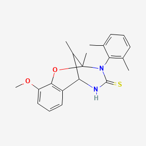 3-(2,6-dimethylphenyl)-10-methoxy-2,11-dimethyl-5,6-dihydro-2H-2,6-methanobenzo[g][1,3,5]oxadiazocine-4(3H)-thione