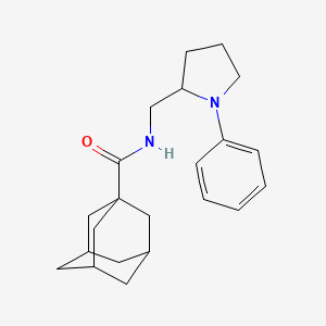 (3r,5r,7r)-N-((1-phenylpyrrolidin-2-yl)methyl)adamantane-1-carboxamide