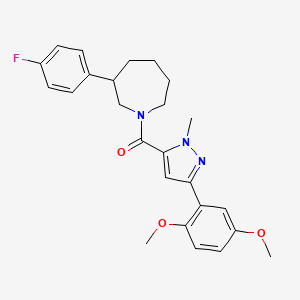 (3-(2,5-dimethoxyphenyl)-1-methyl-1H-pyrazol-5-yl)(3-(4-fluorophenyl)azepan-1-yl)methanone