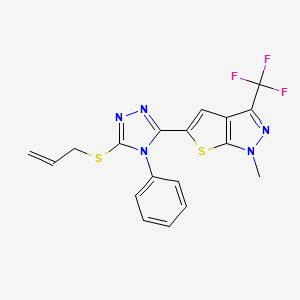 5-[5-(allylsulfanyl)-4-phenyl-4H-1,2,4-triazol-3-yl]-1-methyl-3-(trifluoromethyl)-1H-thieno[2,3-c]pyrazole