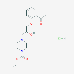 Ethyl 4-(3-(2-acetylphenoxy)-2-hydroxypropyl)piperazine-1-carboxylate hydrochloride