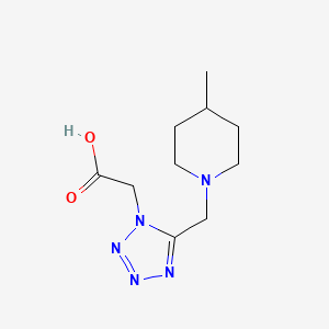 molecular formula C10H17N5O2 B2826970 {5-[(4-methylpiperidin-1-yl)methyl]-1H-tetrazol-1-yl}acetic acid CAS No. 924858-68-4