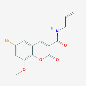 molecular formula C14H12BrNO4 B2826975 N-allyl-6-bromo-8-methoxy-2-oxo-2H-chromene-3-carboxamide CAS No. 830352-30-2