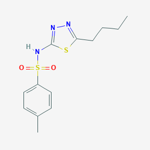 molecular formula C13H17N3O2S2 B028270 n-(5-Butyl-1,3,4-thiadiazol-2-yl)-4-methylbenzenesulfonamide CAS No. 19918-49-1