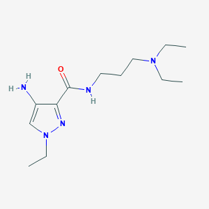 molecular formula C13H25N5O B2827007 4-Amino-N-[3-(diethylamino)propyl]-1-ethyl-1H-pyrazole-3-carboxamide CAS No. 1486150-50-8
