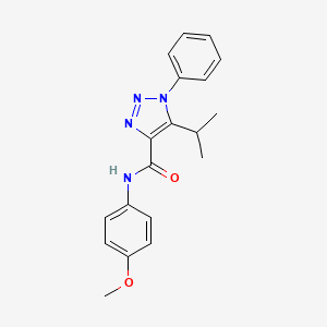 molecular formula C19H20N4O2 B2827018 N-(4-methoxyphenyl)-1-phenyl-5-(propan-2-yl)-1H-1,2,3-triazole-4-carboxamide CAS No. 954811-97-3