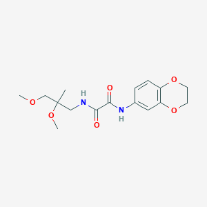 molecular formula C16H22N2O6 B2827038 N'-(2,3-dihydro-1,4-benzodioxin-6-yl)-N-(2,3-dimethoxy-2-methylpropyl)ethanediamide CAS No. 2034243-53-1