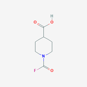 molecular formula C7H10FNO3 B2827068 1-(carbonofluoridoyl)piperidine-4-carboxylicacid CAS No. 2445786-01-4