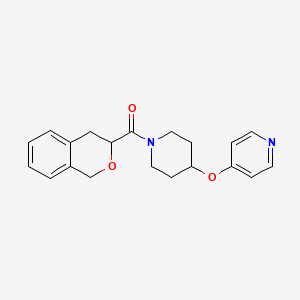 molecular formula C20H22N2O3 B2827087 Isochroman-3-yl(4-(pyridin-4-yloxy)piperidin-1-yl)methanone CAS No. 2034429-89-3