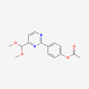 4-[4-(Dimethoxymethyl)-2-pyrimidinyl]phenyl acetate