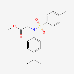 molecular formula C19H23NO4S B2827104 Methyl N-(4-isopropylphenyl)-N-[(4-methylphenyl)sulfonyl]glycinate CAS No. 333458-95-0