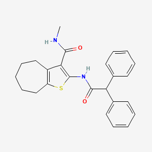 2-(2,2-diphenylacetamido)-N-methyl-5,6,7,8-tetrahydro-4H-cyclohepta[b]thiophene-3-carboxamide