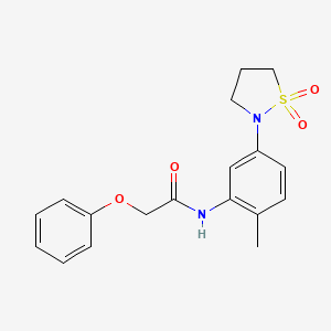molecular formula C18H20N2O4S B2827106 N-(5-(1,1-dioxidoisothiazolidin-2-yl)-2-methylphenyl)-2-phenoxyacetamide CAS No. 941975-20-8