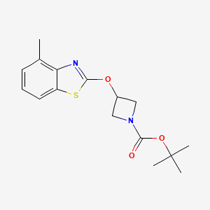 molecular formula C16H20N2O3S B2827109 tert-butyl 3-[(4-methyl-1,3-benzothiazol-2-yl)oxy]azetidine-1-carboxylate CAS No. 2034587-54-5