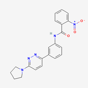 2-nitro-N-(3-(6-(pyrrolidin-1-yl)pyridazin-3-yl)phenyl)benzamide