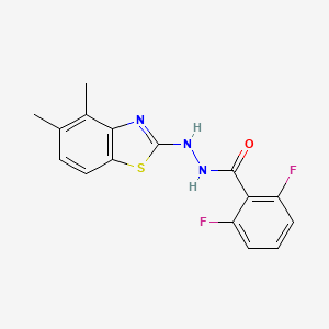 molecular formula C16H13F2N3OS B2827111 N'-(4,5-dimethyl-1,3-benzothiazol-2-yl)-2,6-difluorobenzohydrazide CAS No. 851980-65-9