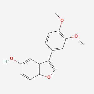 molecular formula C16H14O4 B2827117 3-(3,4-dimethoxyphenyl)benzofuran-5-ol CAS No. 1574480-03-7