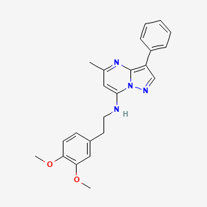 molecular formula C23H24N4O2 B2827118 N-[2-(3,4-dimethoxyphenyl)ethyl]-5-methyl-3-phenylpyrazolo[1,5-a]pyrimidin-7-amine CAS No. 849910-68-5