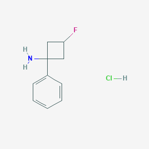 (1R,3r)-3-fluoro-1-phenylcyclobutan-1-amine hydrochloride