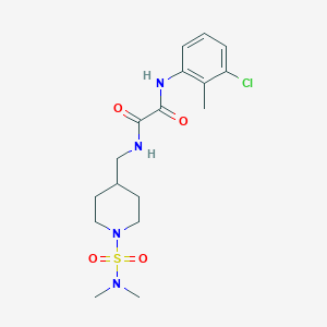 molecular formula C17H25ClN4O4S B2827142 N'-(3-chloro-2-methylphenyl)-N-{[1-(dimethylsulfamoyl)piperidin-4-yl]methyl}ethanediamide CAS No. 2034458-78-9