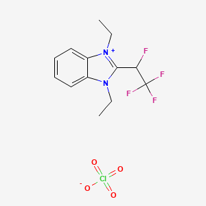 1,3-diethyl-2-(1,2,2,2-tetrafluoroethyl)-1H-benzo[d]imidazol-3-ium perchlorate