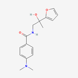 molecular formula C16H20N2O3 B2827164 4-(dimethylamino)-N-(2-(furan-2-yl)-2-hydroxypropyl)benzamide CAS No. 1396790-65-0