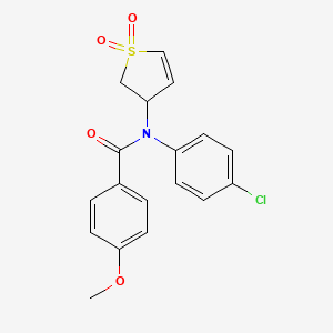 N-(4-chlorophenyl)-N-(1,1-dioxido-2,3-dihydrothien-3-yl)-4-methoxybenzamide