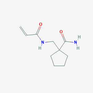 molecular formula C10H16N2O2 B2827168 1-[(Prop-2-enoylamino)methyl]cyclopentane-1-carboxamide CAS No. 2176544-57-1