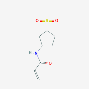 molecular formula C9H15NO3S B2827176 N-(3-Methylsulfonylcyclopentyl)prop-2-enamide CAS No. 2299541-47-0