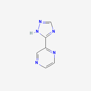 molecular formula C6H5N5 B2827181 2-(1H-1,2,4-Triazol-5-yl)pyrazine CAS No. 130612-31-6