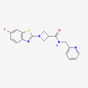 1-(6-fluorobenzo[d]thiazol-2-yl)-N-(pyridin-2-ylmethyl)azetidine-3-carboxamide