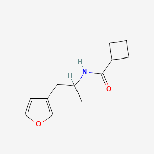 molecular formula C12H17NO2 B2827189 N-[1-(furan-3-yl)propan-2-yl]cyclobutanecarboxamide CAS No. 1795301-13-1
