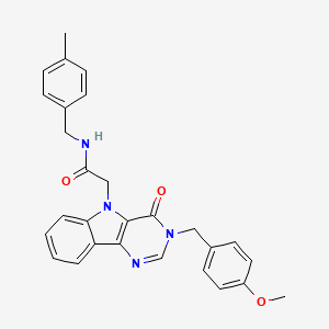 2-(3-(4-methoxybenzyl)-4-oxo-3H-pyrimido[5,4-b]indol-5(4H)-yl)-N-(4-methylbenzyl)acetamide