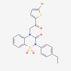 4-(2-(5-bromothiophen-2-yl)-2-oxoethyl)-2-(4-ethylphenyl)-2H-benzo[e][1,2,4]thiadiazin-3(4H)-one 1,1-dioxide