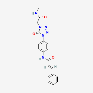 N-(4-(4-(2-(methylamino)-2-oxoethyl)-5-oxo-4,5-dihydro-1H-tetrazol-1-yl)phenyl)cinnamamide