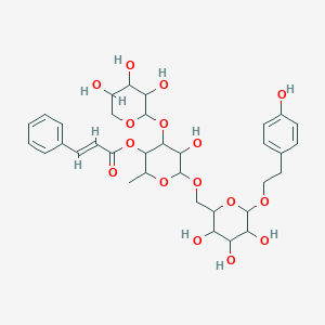 molecular formula C34H44O16 B028272 4-Cinnamoylmussatioside CAS No. 110219-94-8