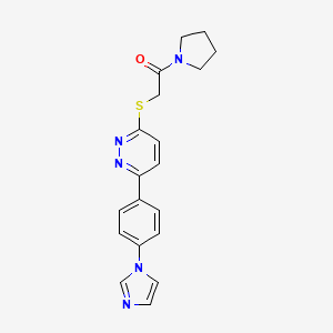 2-[6-(4-Imidazol-1-ylphenyl)pyridazin-3-yl]sulfanyl-1-pyrrolidin-1-ylethanone