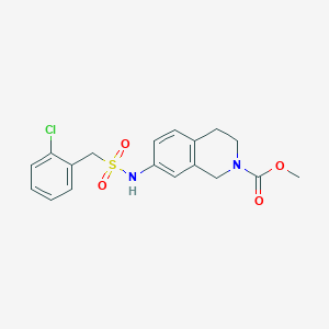 methyl 7-((2-chlorophenyl)methylsulfonamido)-3,4-dihydroisoquinoline-2(1H)-carboxylate