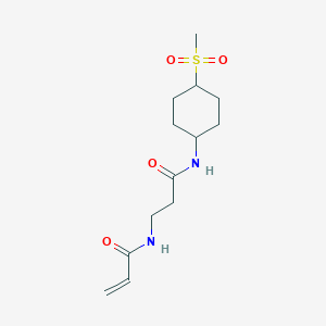 molecular formula C13H22N2O4S B2827244 N-(4-Methylsulfonylcyclohexyl)-3-(prop-2-enoylamino)propanamide CAS No. 2361595-72-2
