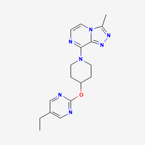 molecular formula C17H21N7O B2827254 8-[4-(5-Ethylpyrimidin-2-yl)oxypiperidin-1-yl]-3-methyl-[1,2,4]triazolo[4,3-a]pyrazine CAS No. 2379971-67-0
