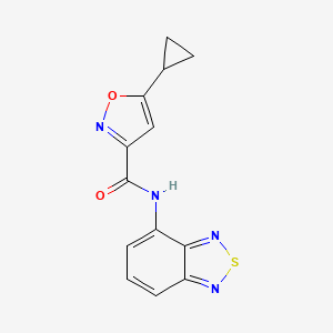 molecular formula C13H10N4O2S B2827270 N-(2,1,3-benzothiadiazol-4-yl)-5-cyclopropyl-1,2-oxazole-3-carboxamide CAS No. 1207054-69-0