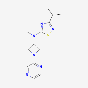 molecular formula C13H18N6S B2827278 N-methyl-3-(propan-2-yl)-N-[1-(pyrazin-2-yl)azetidin-3-yl]-1,2,4-thiadiazol-5-amine CAS No. 2415565-44-3