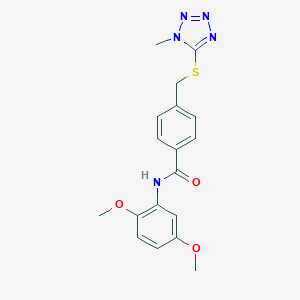 molecular formula C18H19N5O3S B282728 N-(2,5-dimethoxyphenyl)-4-{[(1-methyl-1H-tetrazol-5-yl)sulfanyl]methyl}benzamide 
