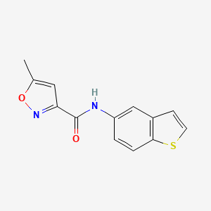 molecular formula C13H10N2O2S B2827326 N-(benzo[b]thiophen-5-yl)-5-methylisoxazole-3-carboxamide CAS No. 941903-16-8