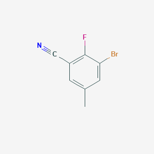 molecular formula C8H5BrFN B2827351 3-Bromo-2-fluoro-5-methylbenzonitrile CAS No. 1260741-40-9